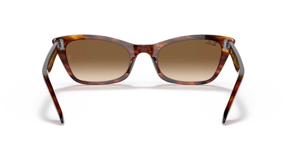 Ray-Ban Lady Burbank RB2299 Sunglasses, Clear Gradient Brown Lenses, Striped Havana, 52, RB2299-954-51-52