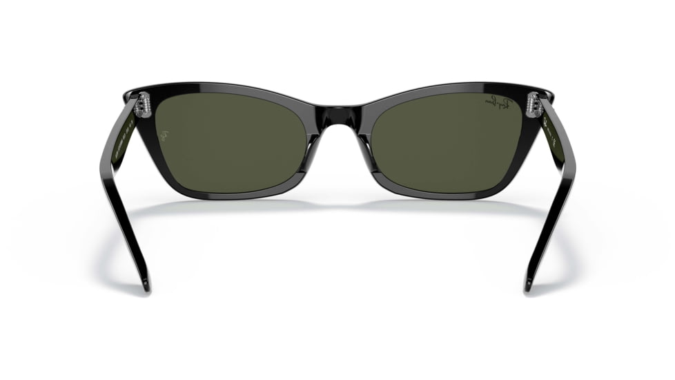 Ray-Ban Lady Burbank RB2299 Sunglasses, Green Lenses, Black, 52, RB2299-901-31-52