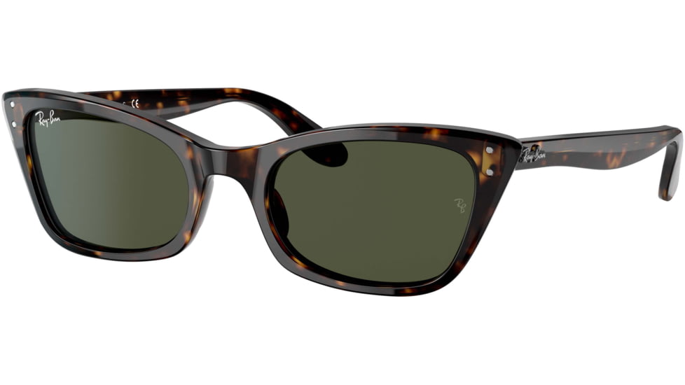Ray-Ban Lady Burbank RB2299 Sunglasses, Green Lenses, Havana, 52, RB2299-902-31-52