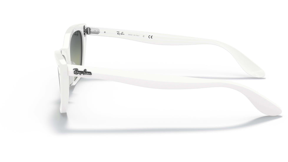 Ray-Ban Lady Burbank RB2299 Sunglasses, Green Vintage Lenses, White, 52, RB2299-975-BH-52