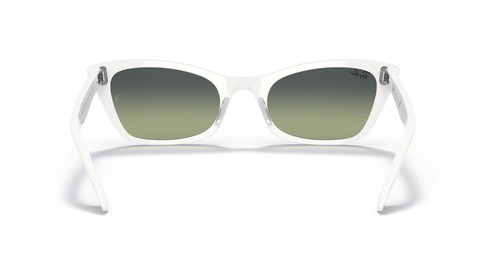 Ray-Ban Lady Burbank RB2299 Sunglasses, Green Vintage Lenses, White, 52, RB2299-975-BH-52