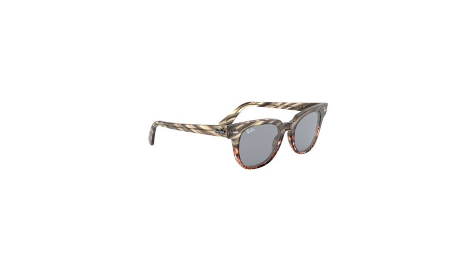 Ray-Ban METEOR RB2168 Progressive Prescription Sunglasses, 50mm, Grey Gradient/Brown Striped, RB2168-1254Y5-50-PRO