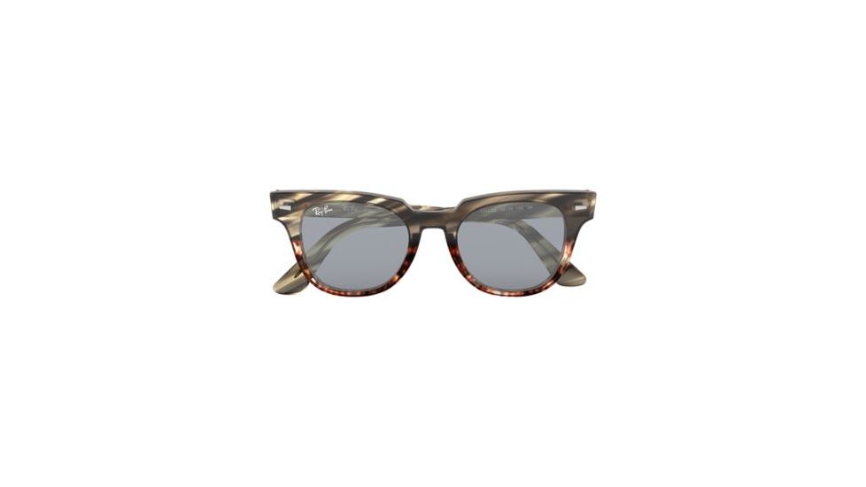 Ray-Ban METEOR RB2168 Progressive Prescription Sunglasses, 50mm, Grey Gradient/Brown Striped, RB2168-1254Y5-50-PRO