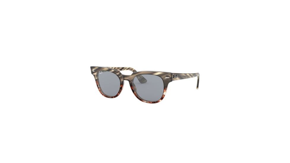 Ray-Ban METEOR RB2168 Progressive Prescription Sunglasses, 50mm, Grey Gradient/Brown Striped, RB2168-1254Y5-50-PRO