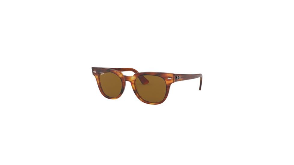 Ray-Ban METEOR RB2168 Progressive Prescription Sunglasses, 50mm, Stripped Havana, RB2168-954-33-50-PRO