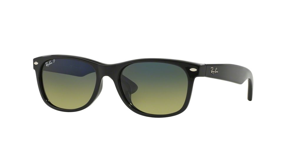 Ray-Ban New Wayfarer RB2132F Single Vision Prescription Sunglasses RB2132F-901-76-55 - Lens Diameter 55 mm, Frame Color Black