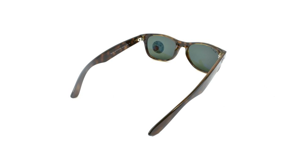 Ray-Ban New Wayfarer Sunglasses, 52mm, Tortoise Frm, Green Crystal Lens, Polrizd 902-58-5218
