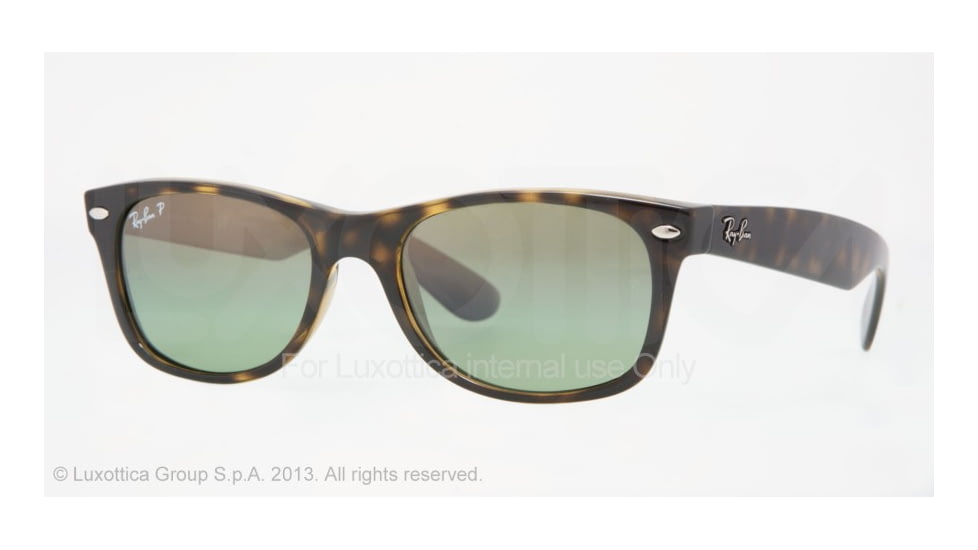 Ray-Ban New Wayfarer Bifocal Sunglasses RB2132 with Lined Bi-Focal Rx Prescription Lenses RB2132-710-M4-55 - Lens Diameter 55 mm, Frame Color Shiny Havana