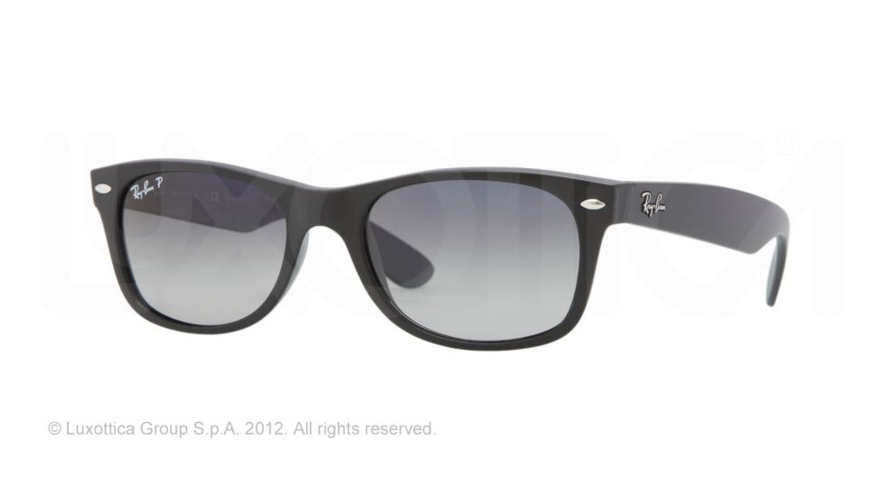 Ray-Ban New Wayfarer Bifocal Sunglasses RB2132 with Lined Bi-Focal Rx Prescription Lenses RB2132-601S78-52 - Lens Diameter 52 mm, Frame Color Matte Black