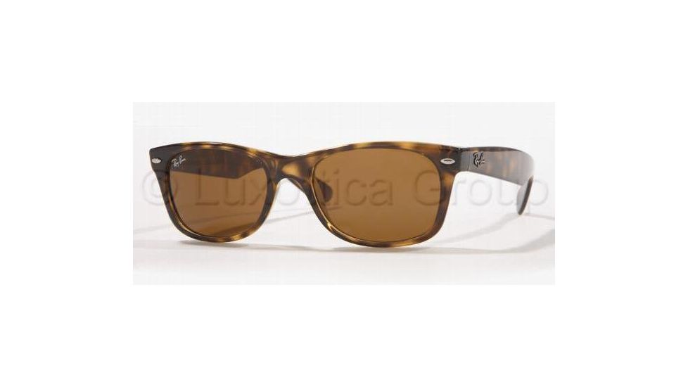 Ray-Ban New Wayfarer Bifocal Sunglasses RB2132 with Lined Bi-Focal Rx Prescription Lenses RB2132-710-5518 - Lens Diameter: 55 mm, Frame Color: Light Havana