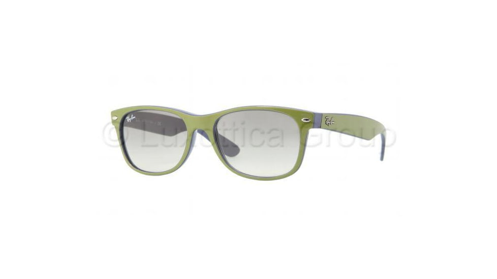 Ray-Ban New Wayfarer Bifocal Sunglasses RB2132 with Lined Bi-Focal Rx Prescription Lenses RB2132-791-32-5218 - Lens Diameter: 52 mm, Frame Color: Top Green-Blue
