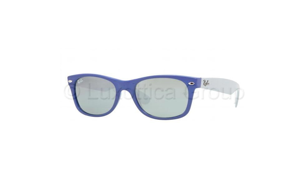 Ray-Ban New Wayfarer Bifocal Sunglasses RB2132 with Lined Bi-Focal Rx Prescription Lenses RB2132-801-40-5218 - Lens Diameter: 52 mm, Frame Color: Dark Blue