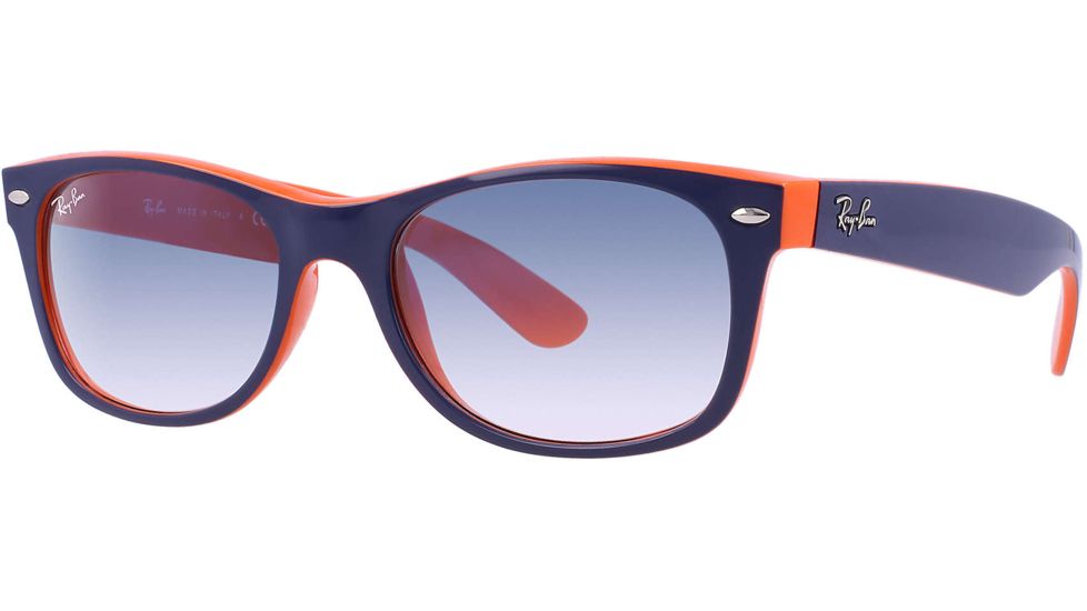 Ray-Ban New Wayfarer Sunglasses RB2132 789/3F-5218 - Top Blue-orange Crystal Gradient Light Blue