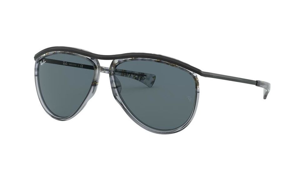 Ray-Ban OLYMPIAN AVIATOR RB2219 Progressive Prescription Sunglasses, 59mm, RB2219-1286R5-59-PRO