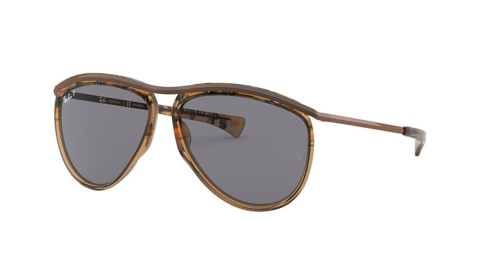 Ray-Ban OLYMPIAN AVIATOR RB2219 Progressive Prescription Sunglasses, 59mm, RB2219-128748-59-PRO
