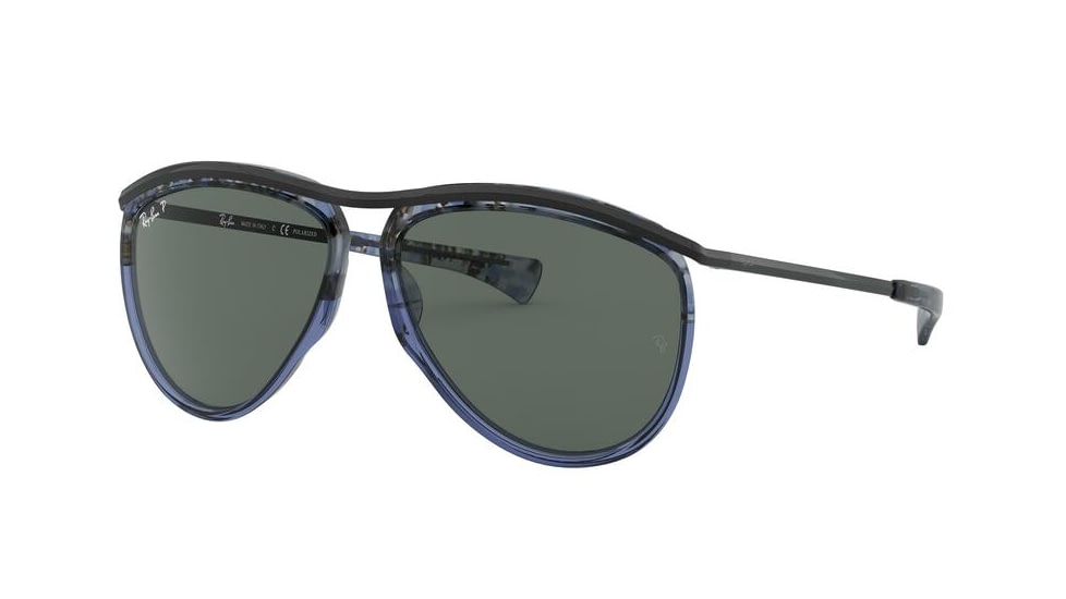 Ray-Ban OLYMPIAN AVIATOR RB2219 Progressive Prescription Sunglasses, 59mm, RB2219-128802-59-PRO