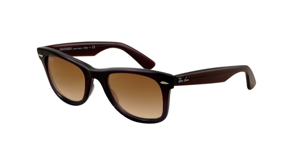 Ray-Ban Original Wayfarer Sunglasses, Brown Gradient On Gray T Crystal Brown Gradient 824/51-5022