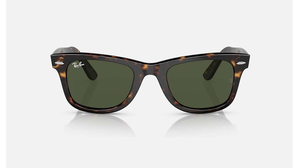 Ray-Ban Original Wayfarer Sunglasses, Havana Frame, Green Lens, Bio-Acetate, 50, RB2140-135931-50