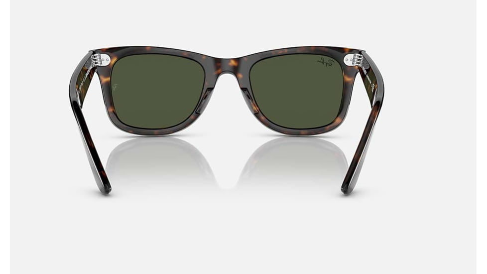 Ray-Ban Original Wayfarer Sunglasses, Havana Frame, Green Lens, Bio-Acetate, 50, RB2140-135931-50