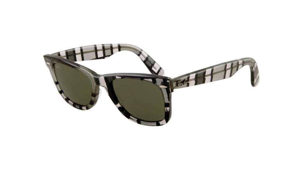 Ray-Ban RB2140 Original Wayfarer SV Prescription Sunglasses - Grey Dark And Light Crystal Frame, 50mm Lenses, 1084-5022