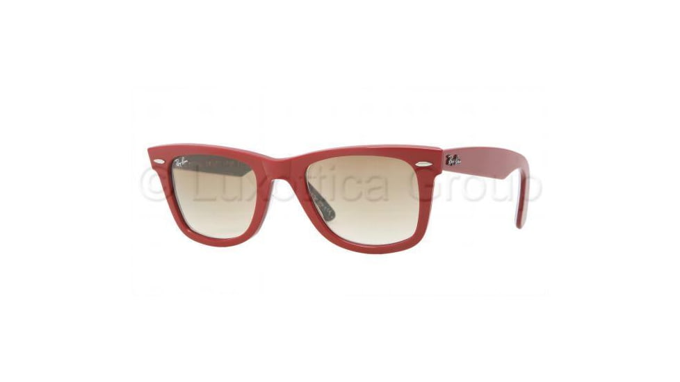 Ray-Ban Original Wayfarer Prescription Sunglasses RB2140  RB2140-109151-5022 - Lens Diameter 50 mm, Frame Color Top Red On Texture Tiped Crystal