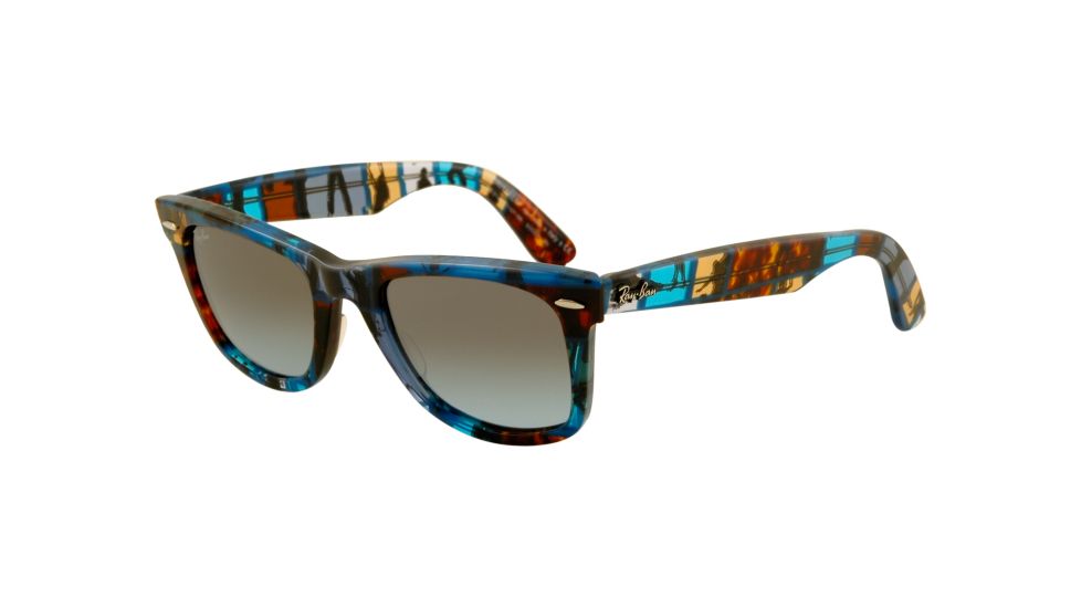 Ray-Ban Original Wayfarer Prescription Sunglasses RB2140  RB2140-110796-5022 - Lens Diameter 50 mm, Frame Color Havana Blue Gray Azure