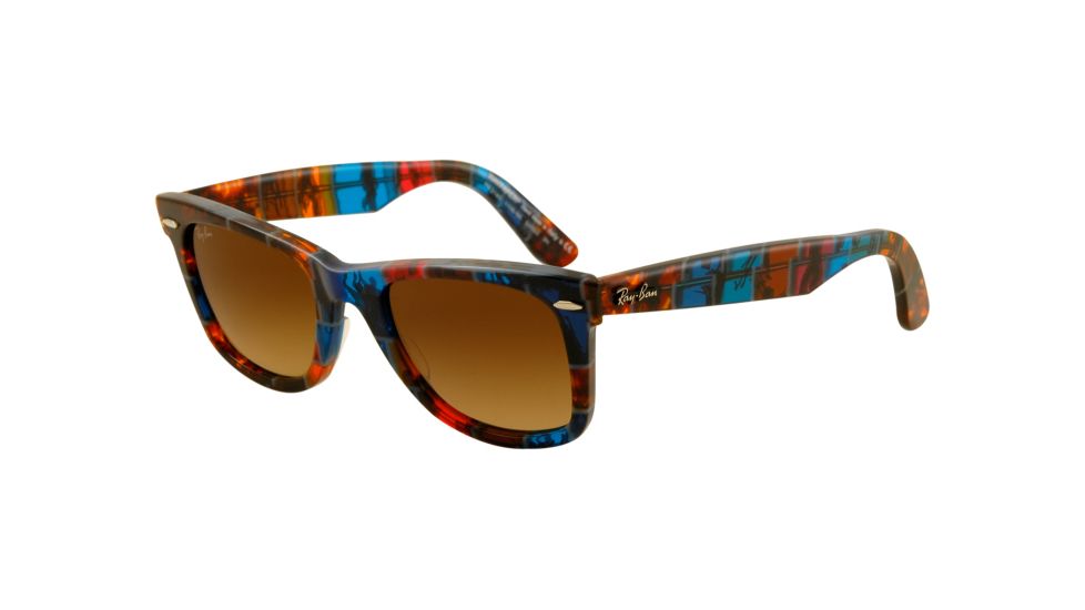 Ray-Ban Original Wayfarer Prescription Sunglasses RB2140  RB2140-110885-5022 - Lens Diameter 50 mm, Frame Color Havana/Blue Orange/Brown