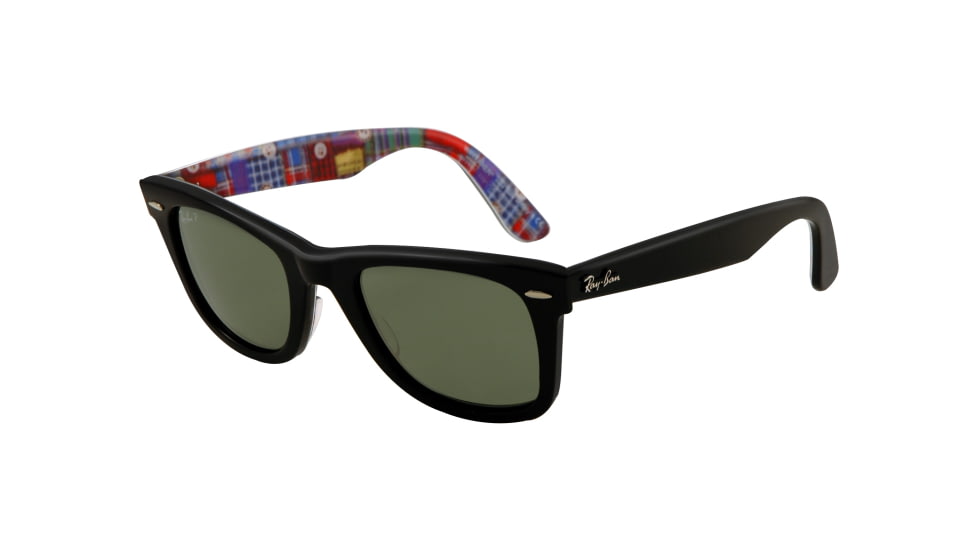 Ray-Ban Original Wayfarer Sunglasses RB2140 113158-5022 - Top Black on Texture PLA Frame, Polarized Gray Lenses