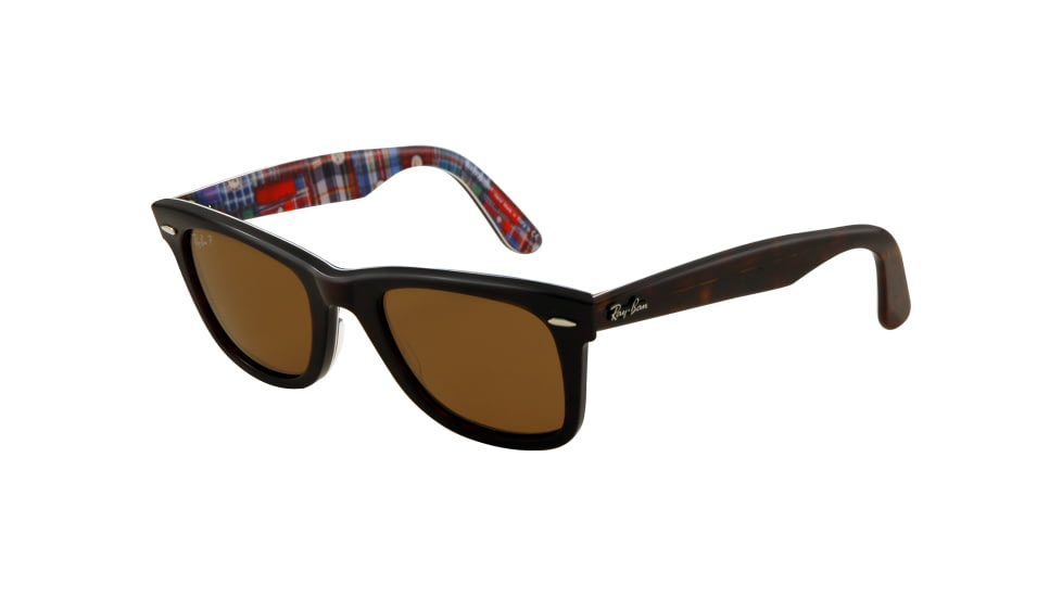 Ray-Ban Original Wayfarer Sunglasses RB2140 113257-5022 - Top Havana on Texture PL Frame, Polarized Brown Lenses
