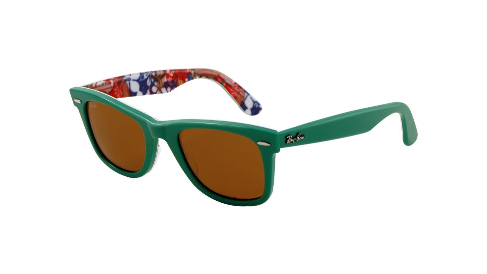 Ray-Ban Original Wayfarer Sunglasses RB2140, Top Green on Texture S Frame, Crystal Brown Lenses, 1140-5022