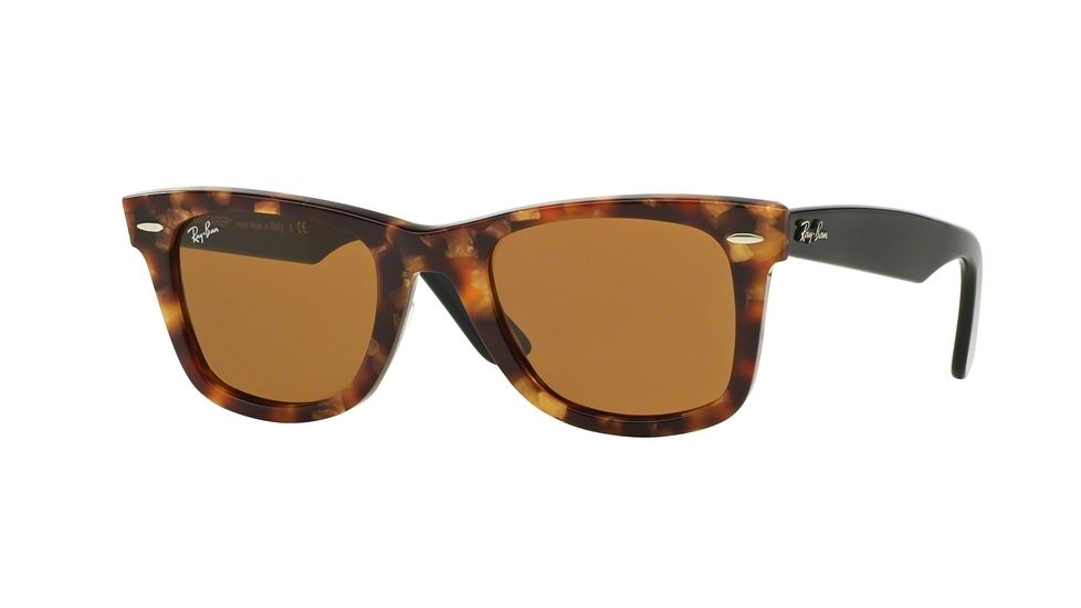 Ray-Ban Original Wayfarer Prescription Sunglasses RB2140 RB2140-1160-50 - Lens Diameter 50 mm, Frame Color Spotted Brown Havana