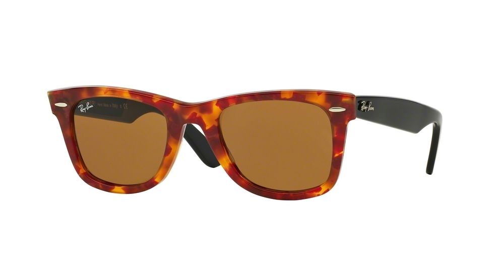 Ray-Ban Original Wayfarer Prescription Sunglasses RB2140 RB2140-1161-50 - Lens Diameter 50 mm, Frame Color Spotted Red Havana
