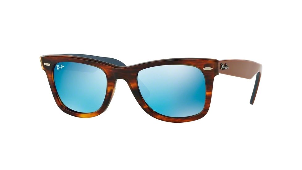 Ray-Ban Original Wayfarer Prescription Sunglasses RB2140 RB2140-117617-50 - Lens Diameter 50 mm, Frame Color Striped Havana