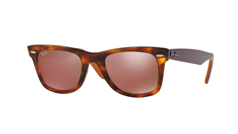 Ray-Ban Original Wayfarer Prescription Sunglasses RB2140 RB2140-11772K-50 - Lens Diameter 50 mm, Frame Color Striped Havana