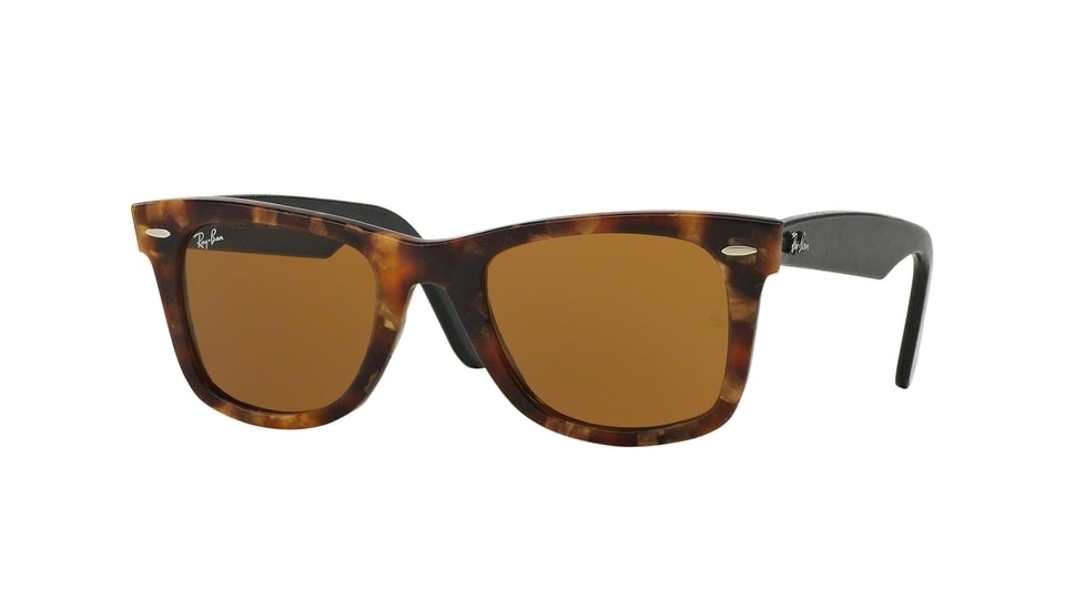 Ray-Ban Original Wayfarer Sunglasses RB2140 1187-50 - Havana Brown Effect Aged Frame, Brown Lenses