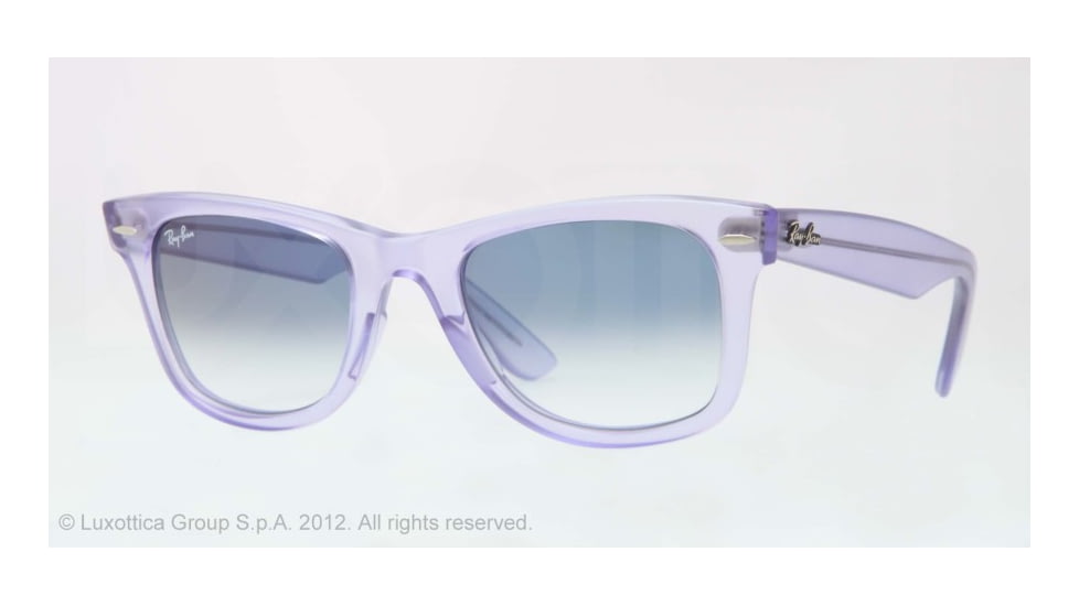Ray-Ban Original Wayfarer Sunglasses RB2140 60603F-50 - Demi Gloss Lilac Frame, Gradient Light Blue Lenses