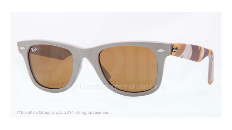 Ray-Ban Original Wayfarer Sunglasses RB2140 6063-50 - Matte Beige Frame, Brown Lenses