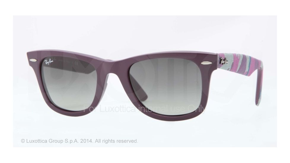 Ray-Ban Original Wayfarer Sunglasses RB2140 606471-50 - Matte Violet Frame, Grey Gradient Azure Lenses
