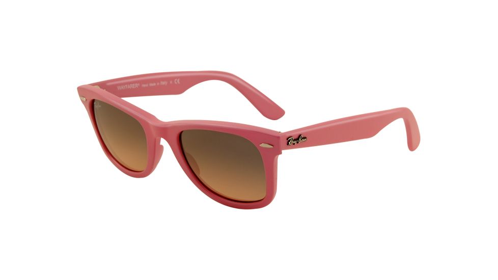 Ray-Ban Original Wayfarer Sunglasses RB2140 885/N1-5022 - Matte Pink Frame, Crystal Gray Gradient Pink Lenses