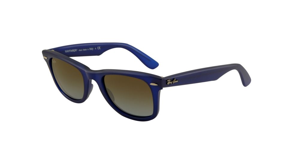 Ray-Ban Original Wayfarer Sunglasses RB2140 887/96-5022 - Matte Blue Frame, Blue Faded Brown Lenses