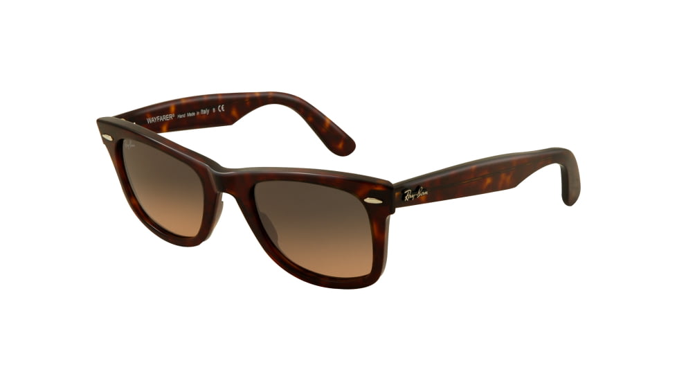 Ray-Ban Original Wayfarer Sunglasses RB2140 902/N1-50 - Matte Havana Frame, Crystal Gray Gradient Pink Lenses