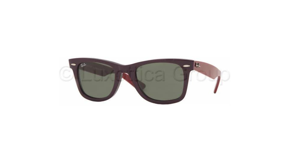 Ray-Ban Original Wayfarer Sunglasses RB2140 966-4722 - Dark Violet Crystal Green