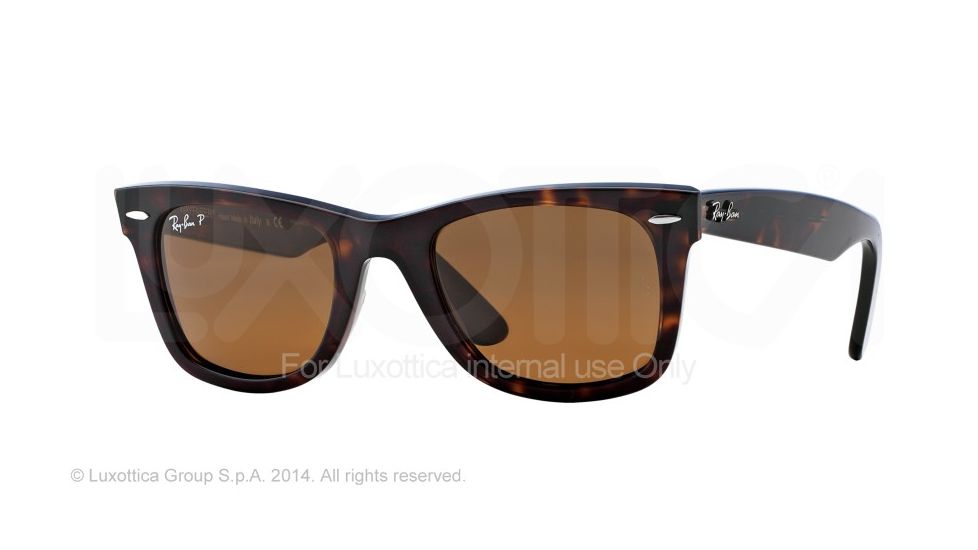 Ray-Ban Original Wayfarer Sunglasses, Tortoise Crystal Brown Polarized 902/57-4722
