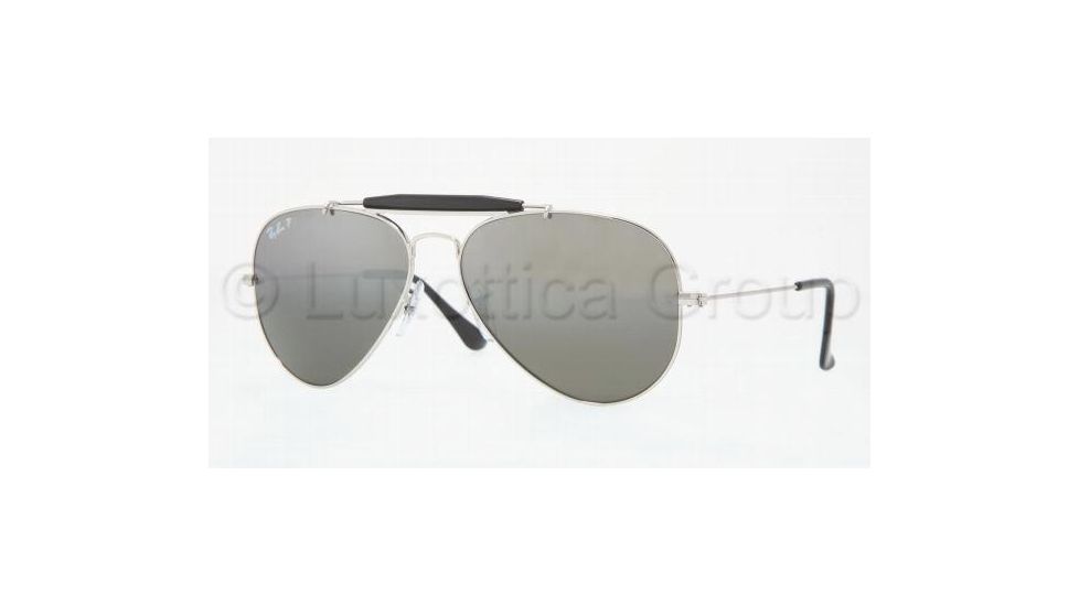 Ray-Ban Outdoorsman II Rainbow Sunglasses RB3407 003/K3-5814 - Shiny Silver Cr.polar Gray Mirror Silver