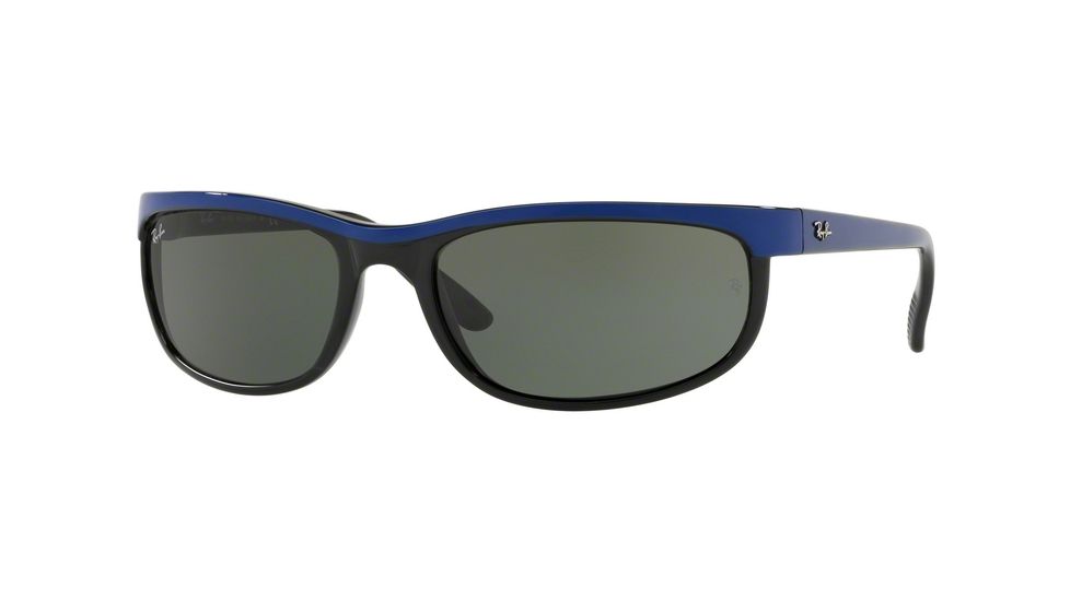 USED Ray-Ban Predator 2 Sunglasses RB2027 6301-62 - Top Blue On Black Frame, Green Lenses, EDEMO1