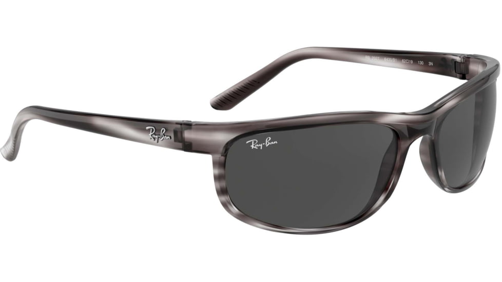 Ray-Ban Predator 2 RB2027 Sunglasses, Striped Grey Havana, 62, RB2027-6430B1-62