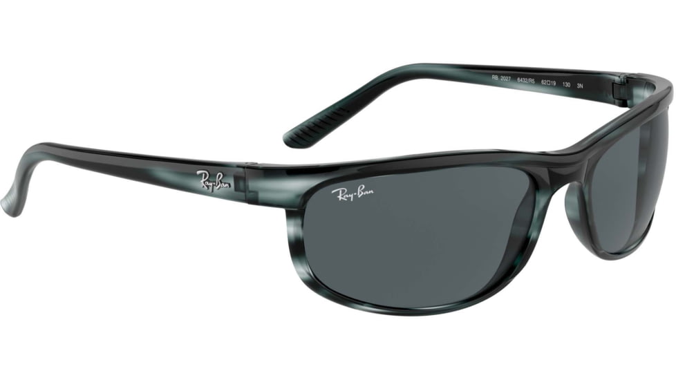 Ray-Ban Predator 2 RB2027 Sunglasses, Striped Blue Havana, 62, RB2027-6432R5-62