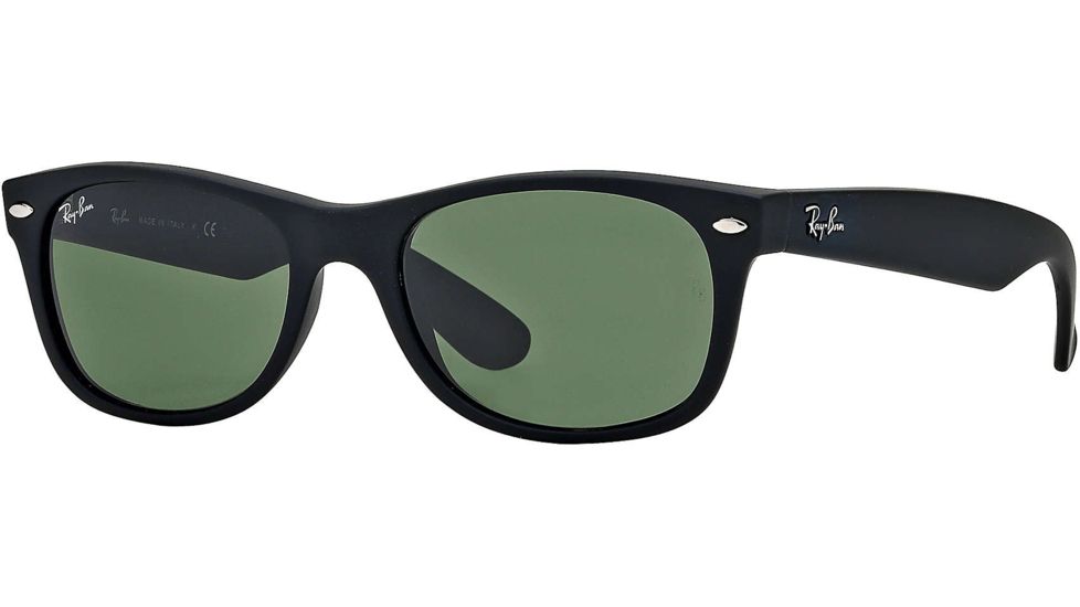 Ray-Ban RB 2132 Sunglasses Styles - Black Rubber Frame / Crystal Green 52 mm Diameter Lenses, 622-5218