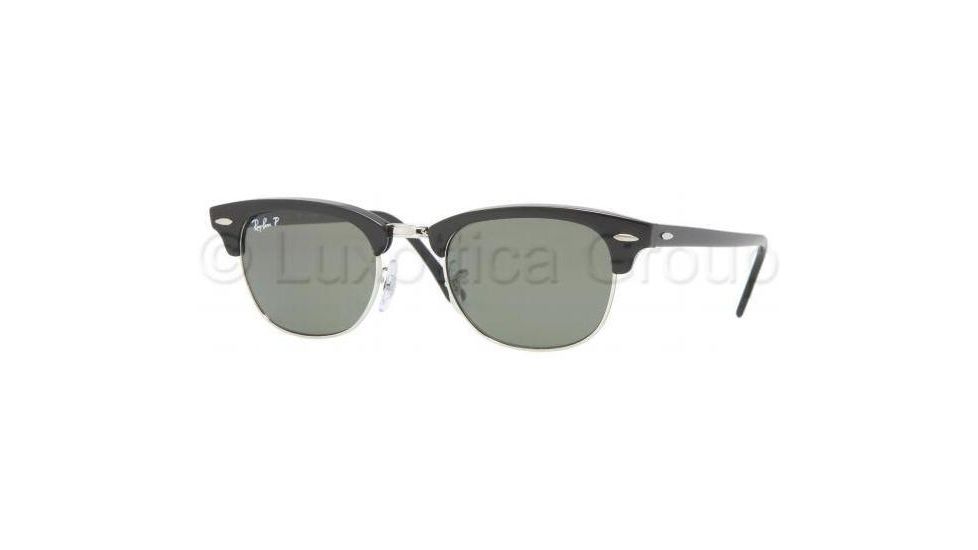 Ray-Ban Clubmaster II Bifocal Sunglasses RB2156 with Lined Bi-Focal Rx Prescription Lenses RB2156-901-58-4921 - Frame Color: Black, Lens Diameter: 49 mm