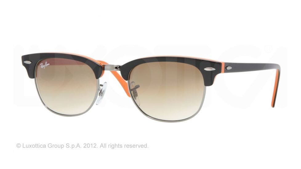Ray-Ban RB2156 Bifocal Sunglasses - Top Black On Dark Orange Frame / 49 mm Prescription Lenses, 101251-4921